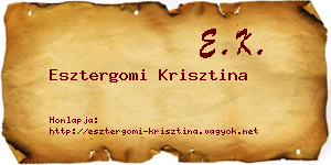Esztergomi Krisztina névjegykártya